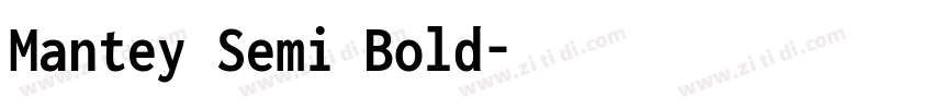 Mantey Semi Bold字体转换